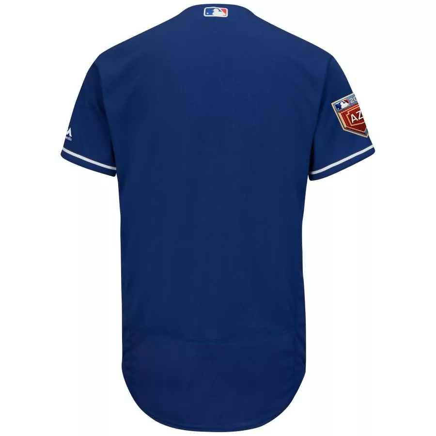 Personalized Los angeles dodgers majestic 2018 spring training flex base team jersey royal