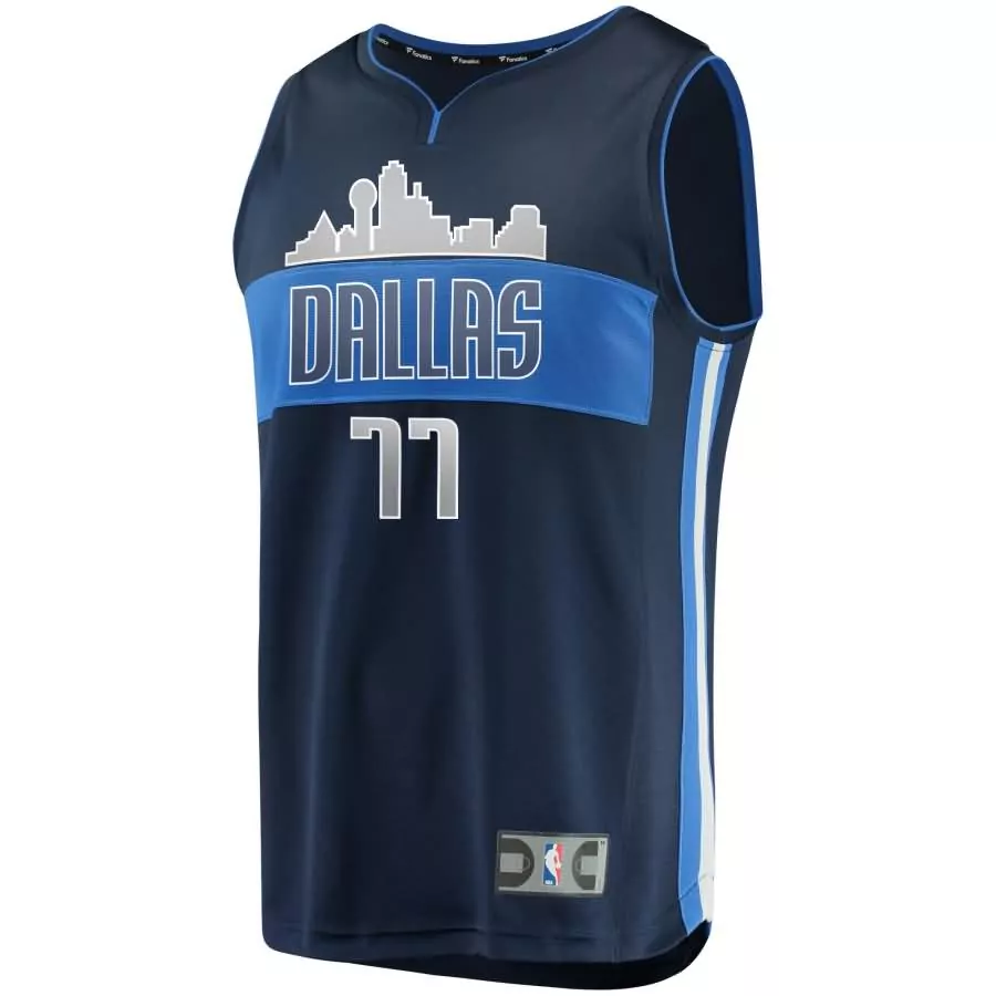 Personalized Luka doncic dallas mavericks fanatics ed fast break alternate jersey navy