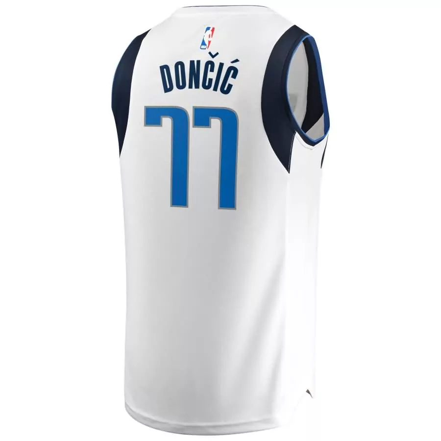 Personalized Luka doncic dallas mavericks fanatics ed fast break replica jersey association edition white