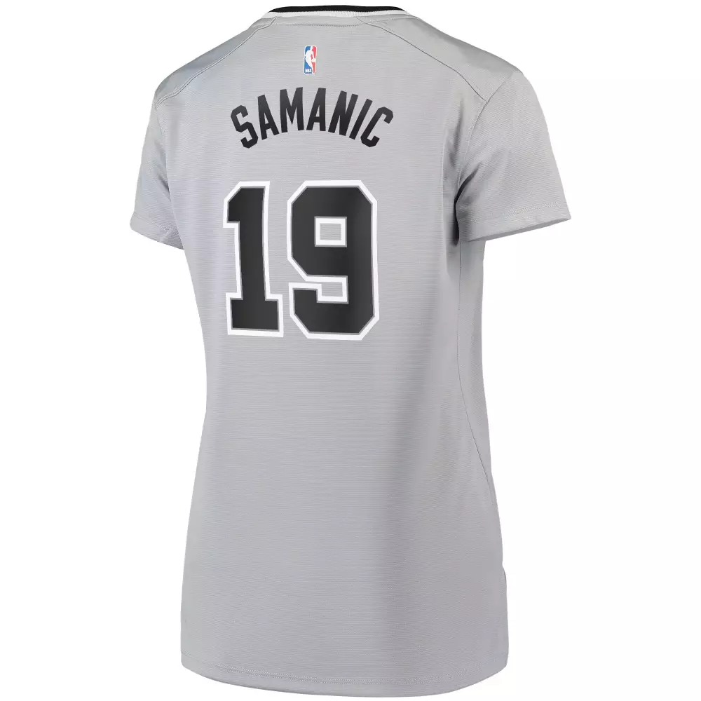 Custom Luka samanic san antonio spurs fanatics ed womens fast break player jersey statement edition silver