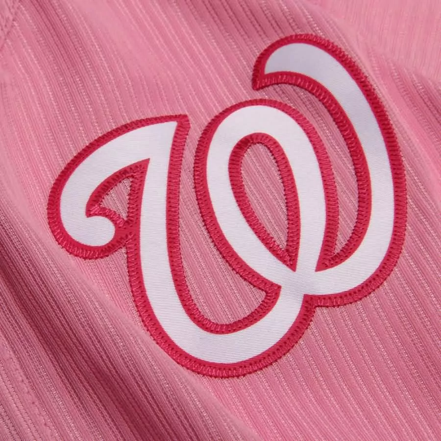 Personalized Majestic bryce harper washington nationals youth girls batting practice player jersey pink