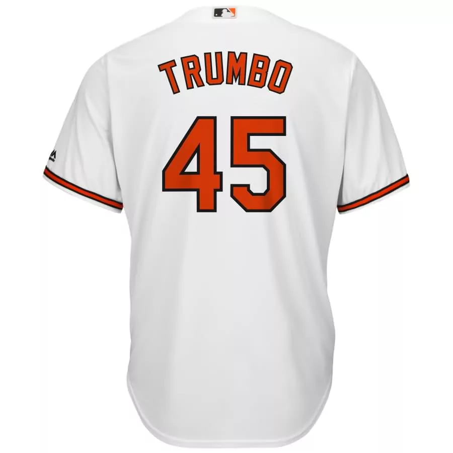 Customizable Mark trumbo baltimore orioles majestic home official cool base player jersey white