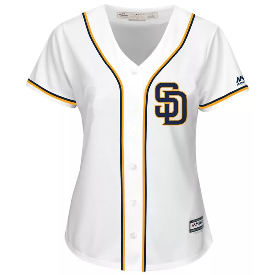 Custom Matt kemp san diego padres majestic womens cool base player jersey white