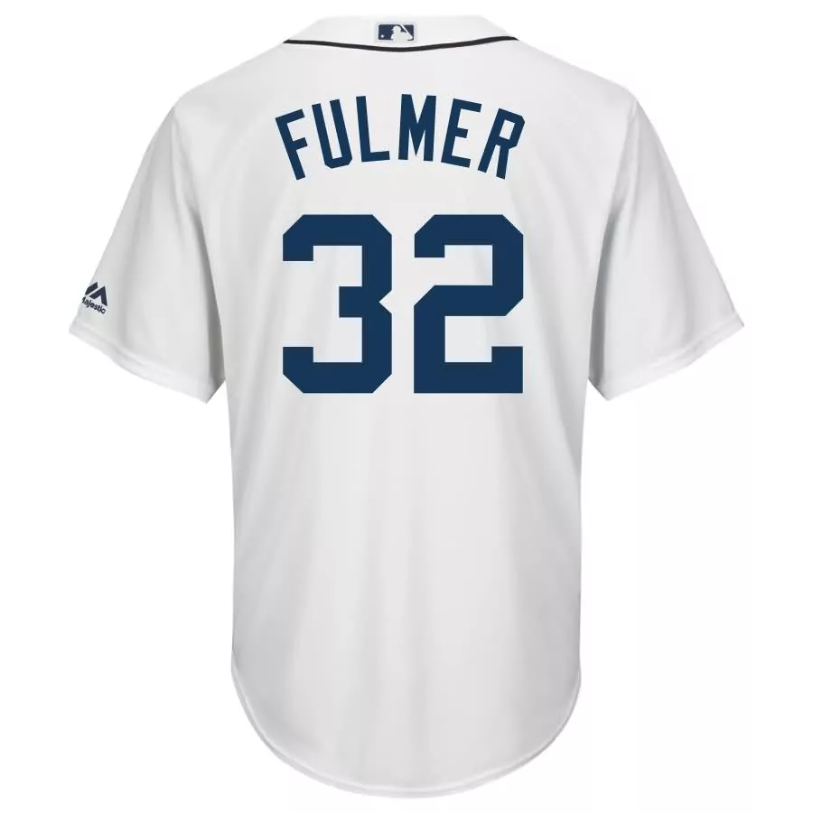 Personalized Michael fulmer detroit tigers majestic home cool base player jersey white