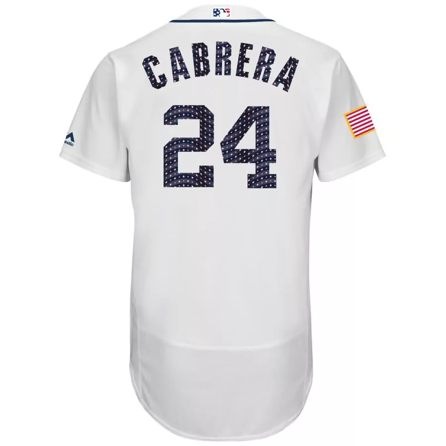 Personalized Miguel cabrera detroit tigers majestic 2017 stars stripes collection flex base player jersey white
