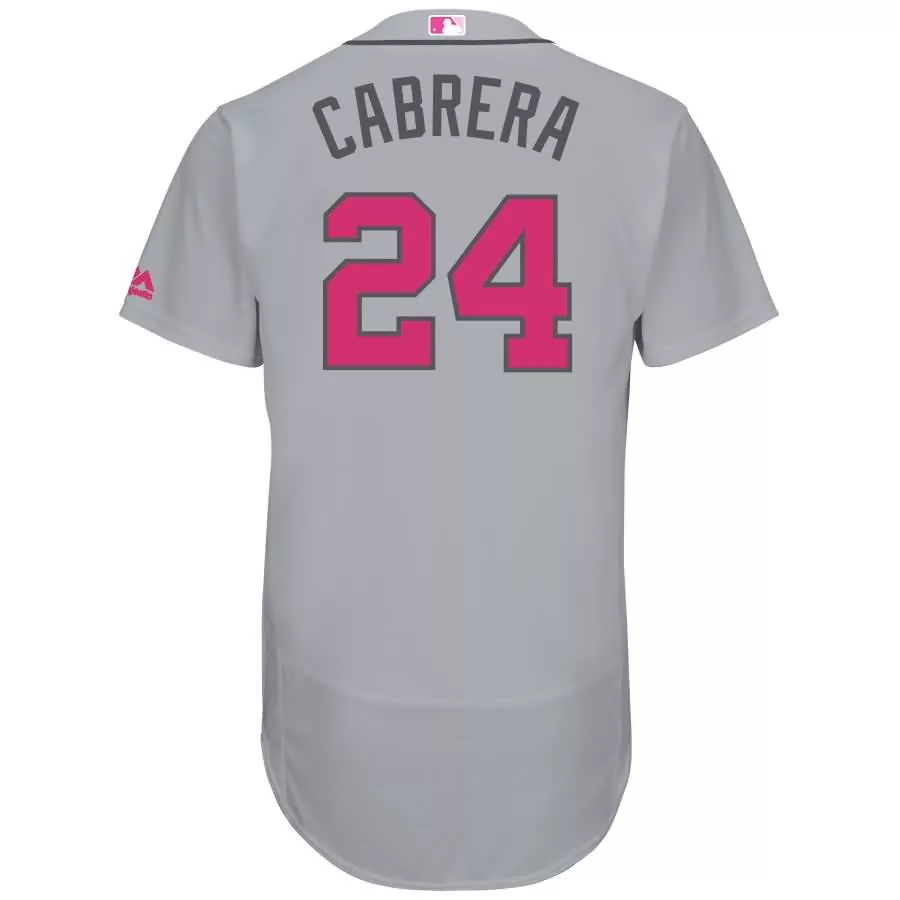 Customizable Miguel cabrera detroit tigers majestic mothers day flex base jersey gray
