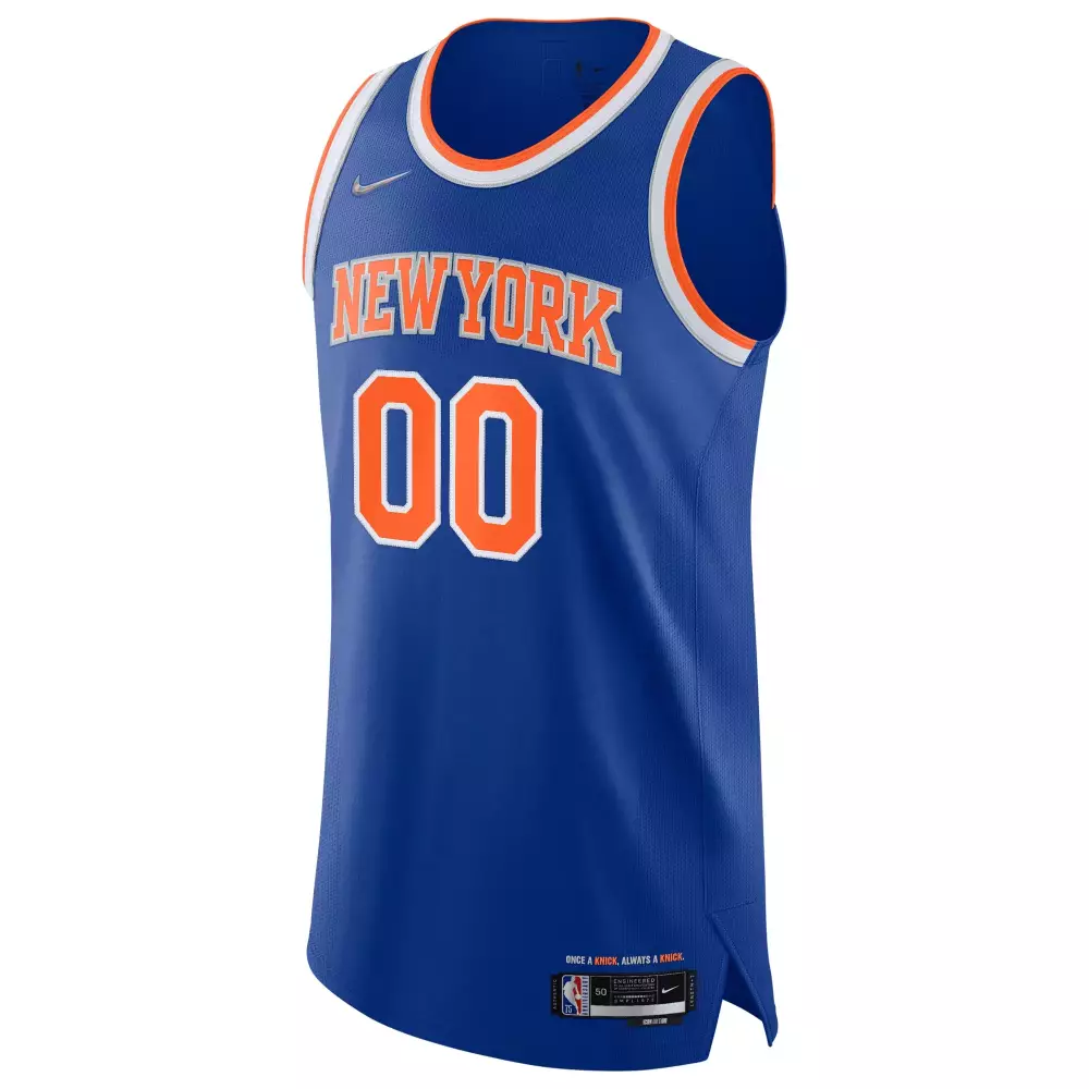 Custom New york knicks 202122 diamond swingman custom jersey icon edition blue