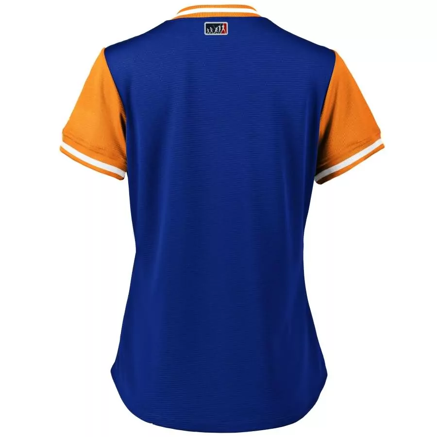 Custom New york mets majestic womens 2018 players weekend team jersey royalorange
