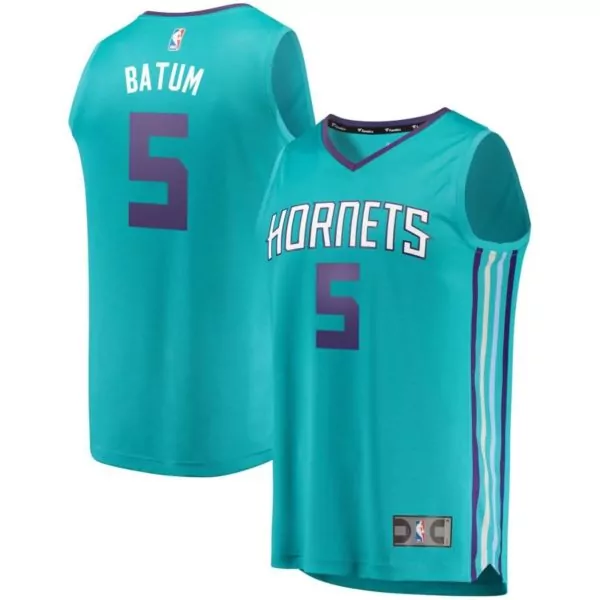 Personalized Nicolas batum charlotte hornets fanatics ed fast break replica jersey teal icon edition f1rst sports