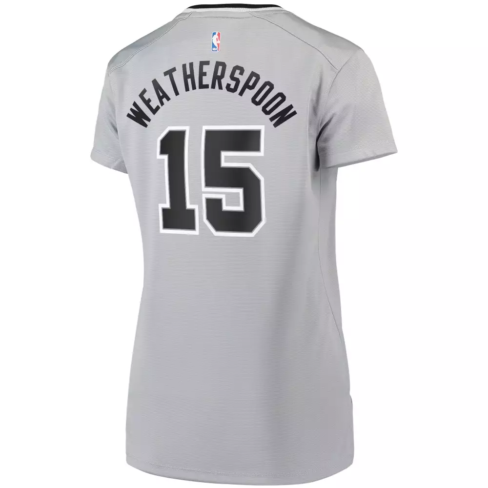 Personalized Quinndary weatherspoon san antonio spurs fanatics ed womens fast break jersey silver statement edition