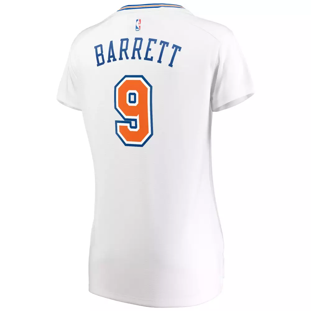 Customizable Rj barrett new york knicks fanatics ed womens fast break player jersey statement edition white