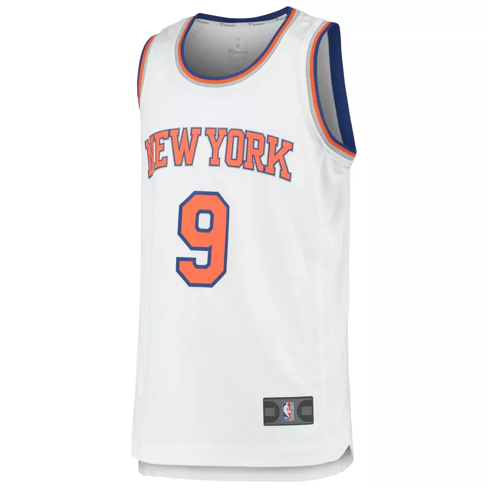 Personalized Rj barrett new york knicks fanatics ed youth 2019 nba draft first round pick fast break jersey association edition white