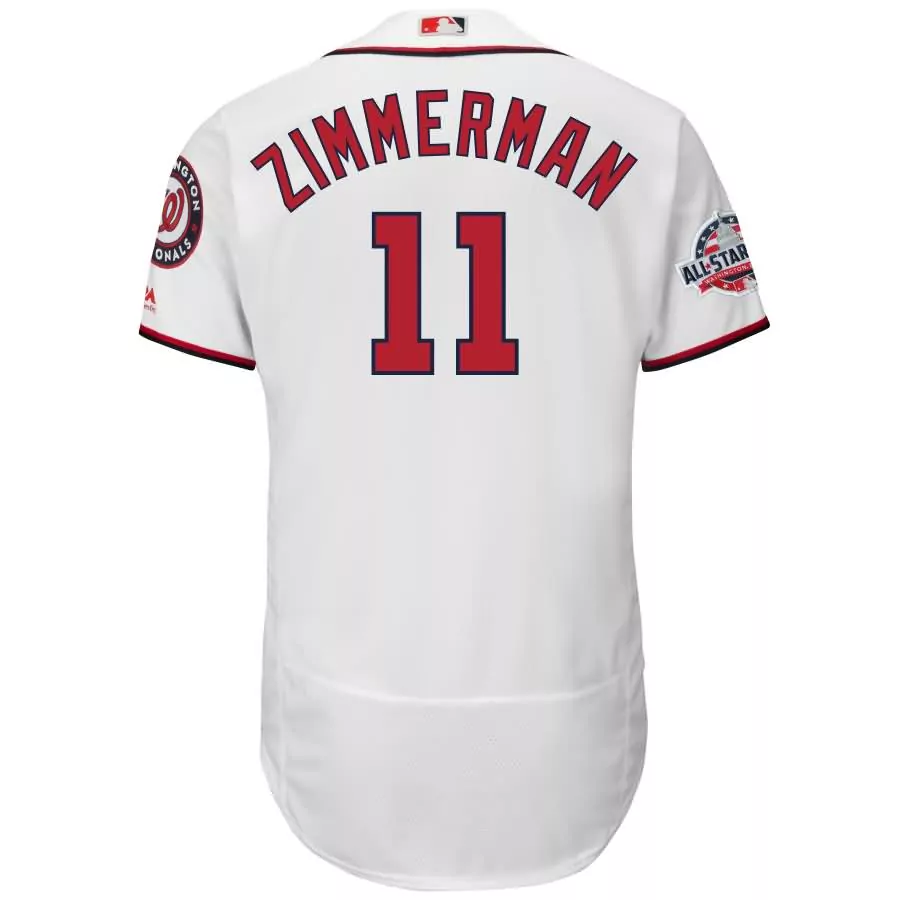 Customizable Ryan zimmerman washington nationals majestic 2018 all star game home alternate flex base player jersey white