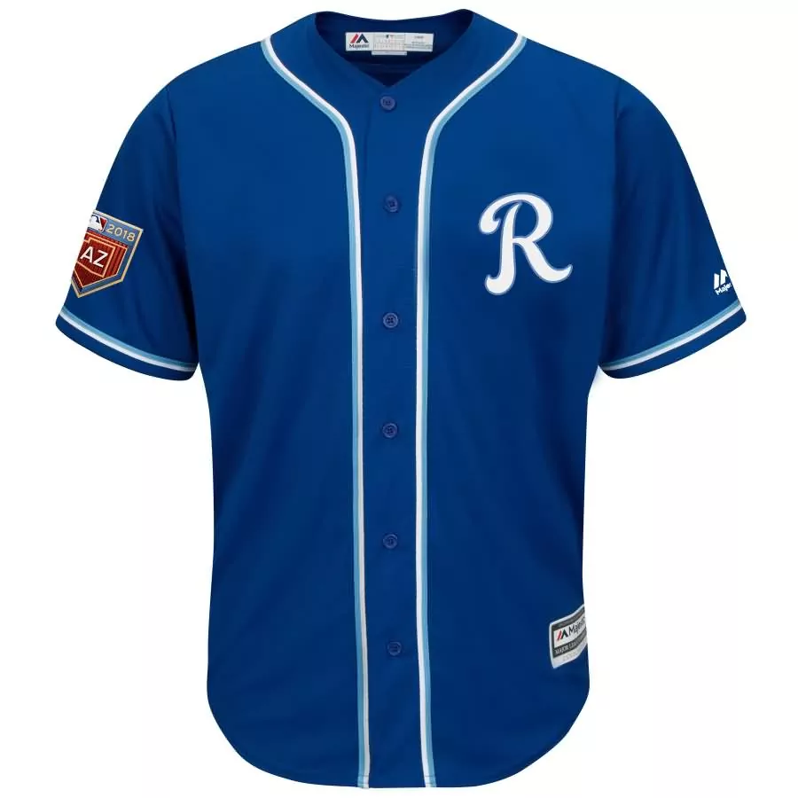 Personalized Salvador perez kansas city royals majestic 2018 spring training cool base player jersey royal