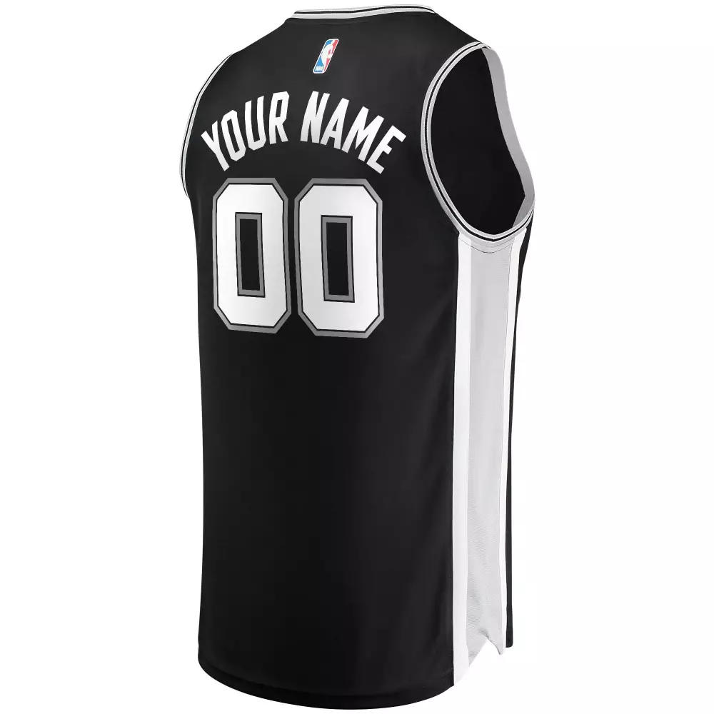 Personalized San antonio spurs fanatics ed youth fast break custom jersey black icon edition