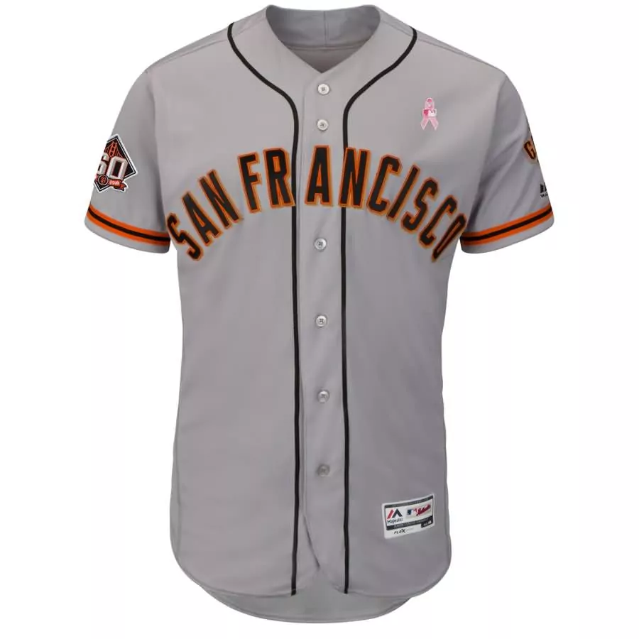 Personalized San francisco giants majestic 2018 memorial day cool base team jersey gray