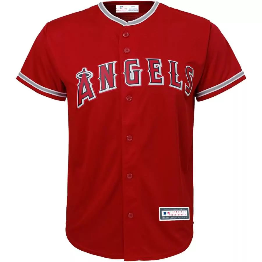 Personalized Shohei ohtani los angeles angels majestic youth alternate cool base player jersey red