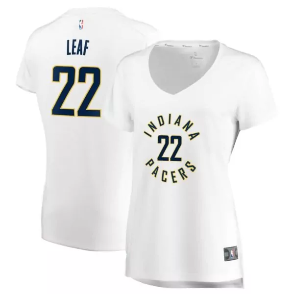 Custom Tj leaf indiana pacers fanatics ed womens fast break jersey association edition white