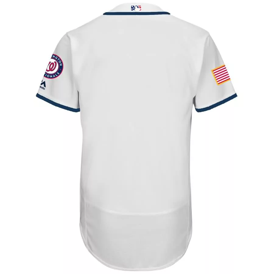 Custom Washington nationals majestic 2017 stars stripes collection flex base team jersey white