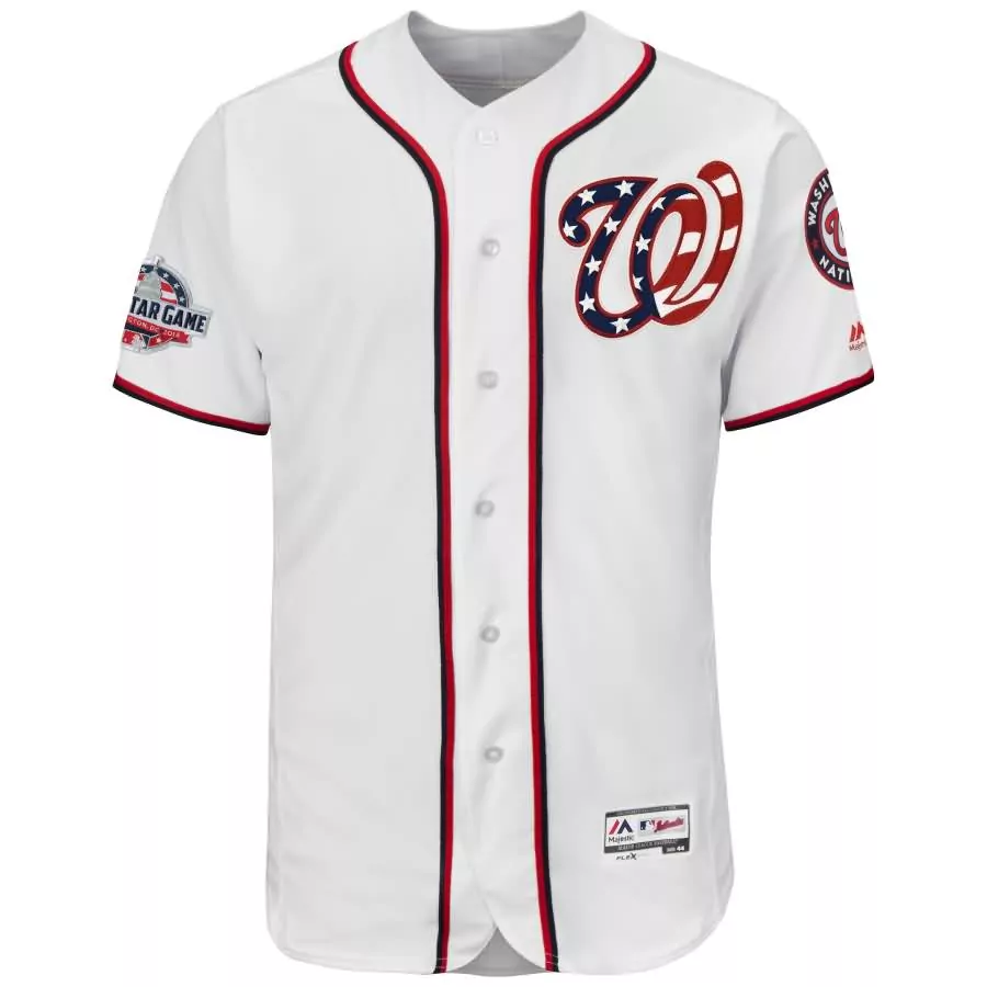 Custom Washington nationals majestic 2018 all star game home alternate flex base team jersey white