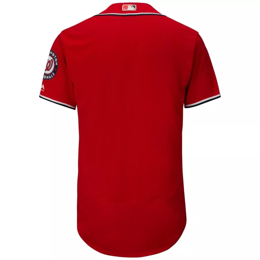 Custom Washington nationals majestic alternate flex base collection team jersey scarlet