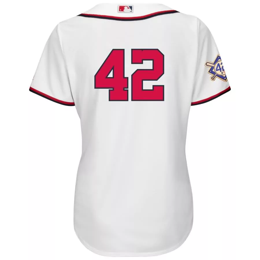 Customizable Washington nationals majestic womens 2018 jackie robinson day official cool base jersey white