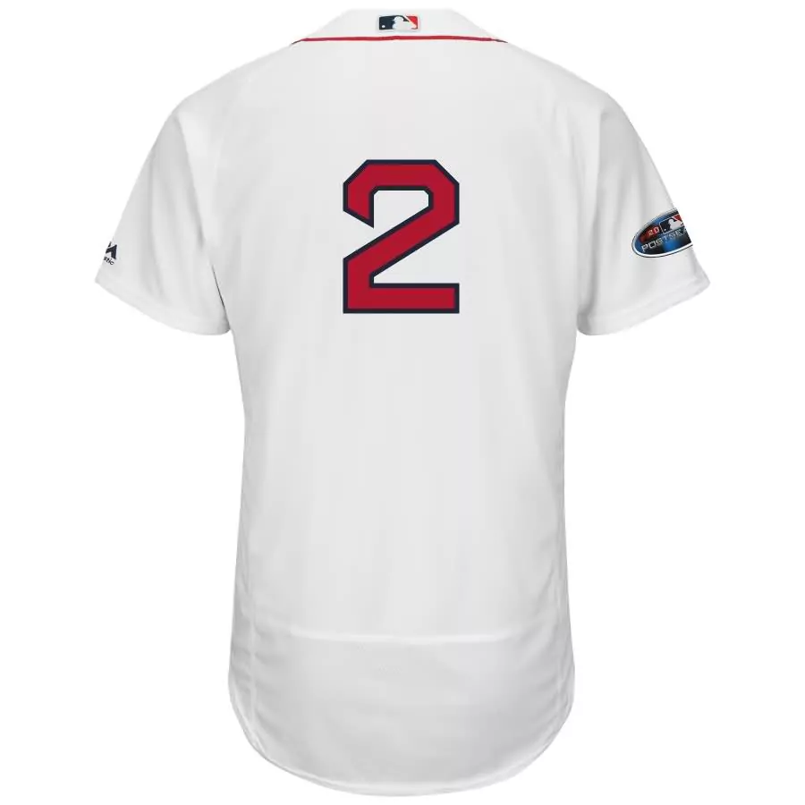 Custom Xander bogaerts boston red sox majestic 2018 postseason home flex base player jersey white
