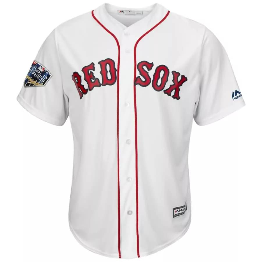 Customizable Xander bogaerts boston red sox majestic 2018 world series cool base player jersey white