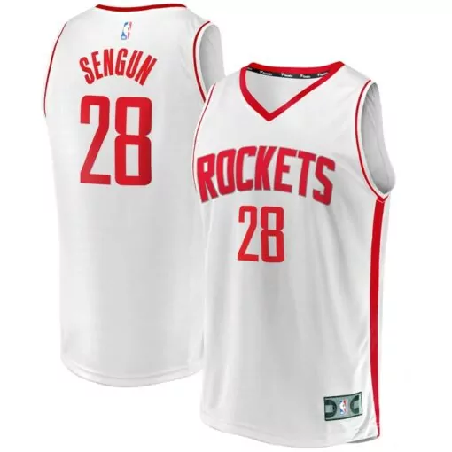 Custom Alperen sengun houston rockets fast break player jersey association edition white 5474