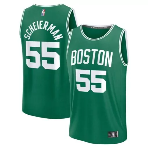 Personalized Baylor scheierman boston celtics 2024 nba draft fast break player jersey icon edition kelly green 4013