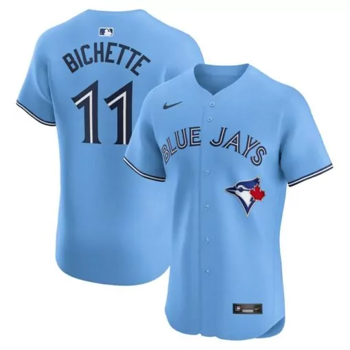 Personalized Bo bichette toronto blue jays alternate elite player jersey powder blue 4128
