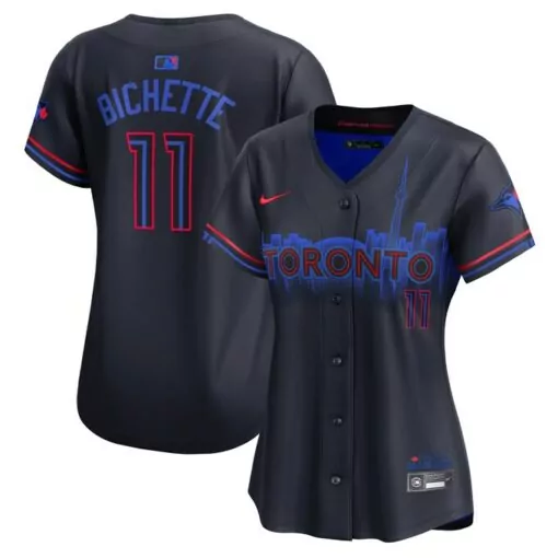 Customizable Bo bichette toronto blue jays womens 2024 city connect player jersey navy 9971