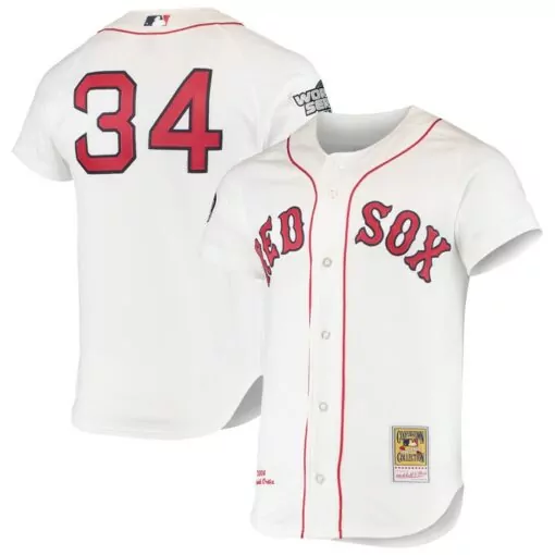 Personalized David ortiz boston red sox 2004 cooperstown collection home jersey white 6620