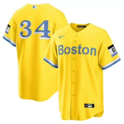 Customizable David ortiz boston red sox retired player city connect jersey gold 2883