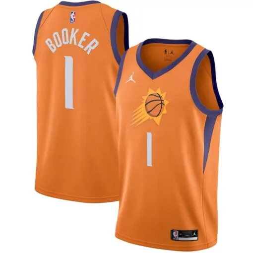 Customizable Devin booker phoenix suns jordan brand 202021 jersey statement edition orange 9322