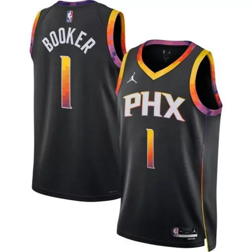 Personalized Devin booker phoenix suns jordan brand unisex jersey statement edition black 1379