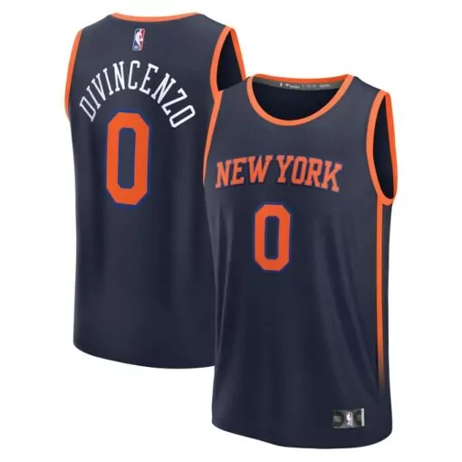 Customizable Donte divincenzo new york knicks fast break player jersey statement edition navy 1655