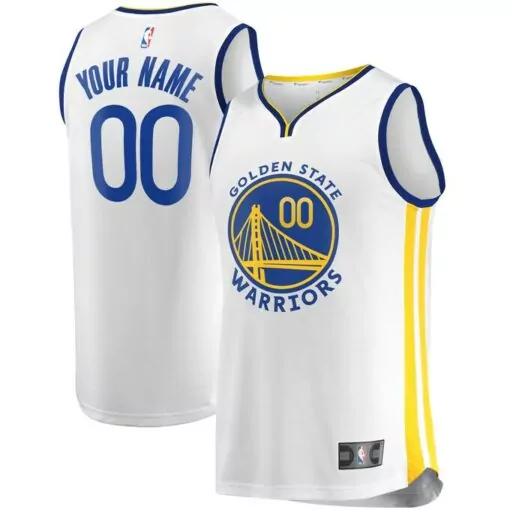 Customizable Golden state warriors fast break custom jersey white association edition 5218