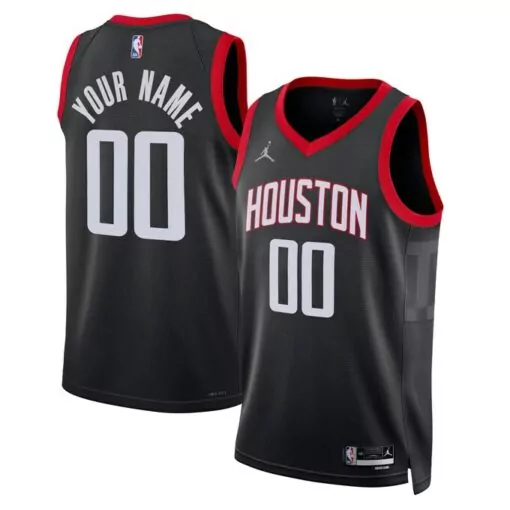 Custom Houston rockets jordan brand unisex 202223 custom jersey statement edition black 7491