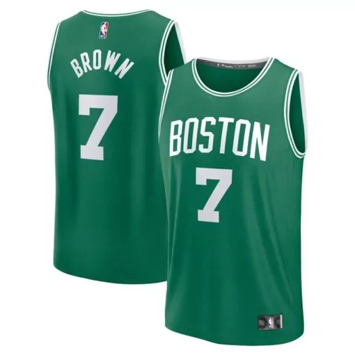 Custom Jaylen brown boston celtics fast break player jersey icon edition kelly green 2825