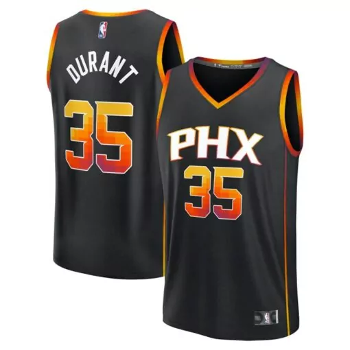 Custom Kevin durant phoenix suns fast break player jersey statement edition black 4703