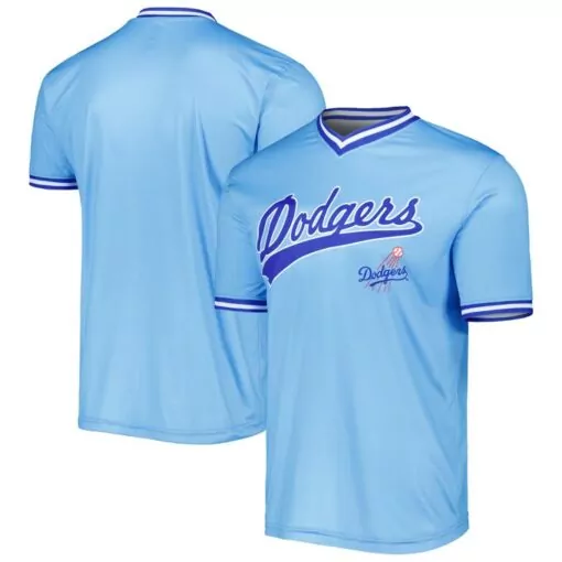 Custom Los angeles dodgers stitches cooperstown collection team jersey light blue 4898