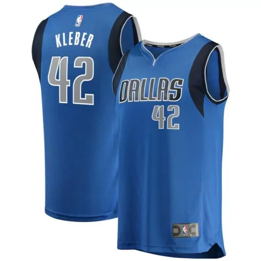 Personalized Maxi kleber dallas mavericks fast break team color player jersey blue icon edition 5829