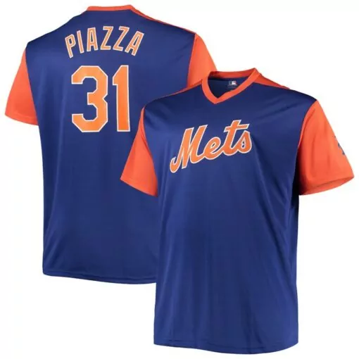 Customizable Mike piazza new york mets cooperstown collection player jersey royalorange 1262