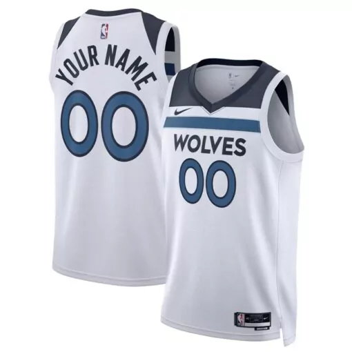 Custom Minnesota timberwolves unisex custom jersey white association edition 3328