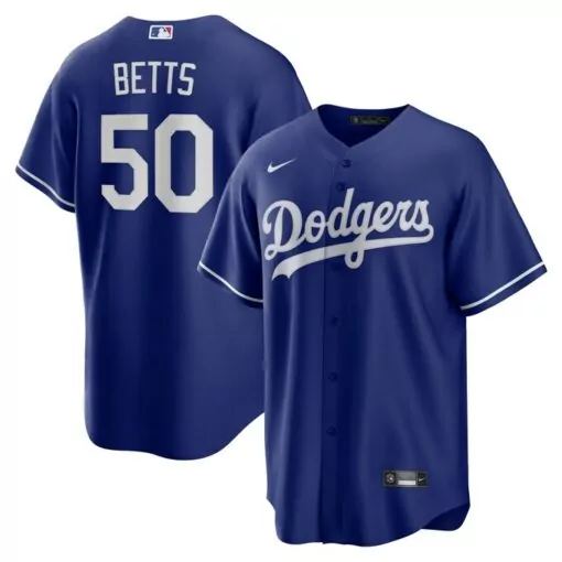 Personalized Mookie betts los angeles dodgers alternate player name jersey royal 5623