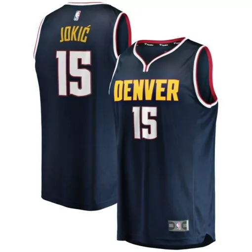 Personalized Nikola jokic denver nuggets fast break player jersey icon edition navy 6858