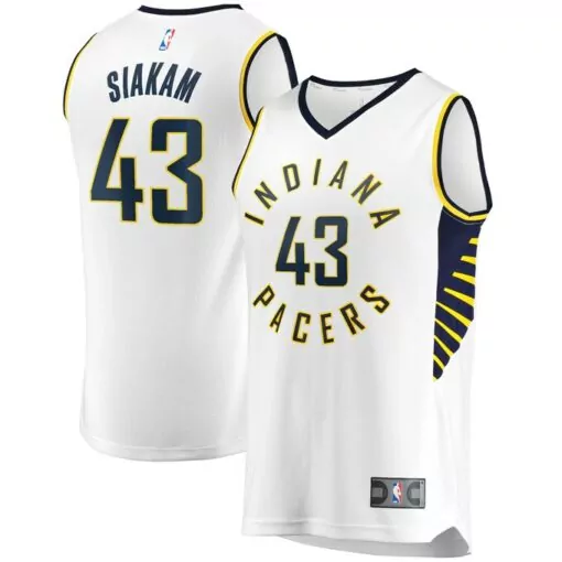 Custom Pascal siakam indiana pacers fast break player jersey association edition white 3564