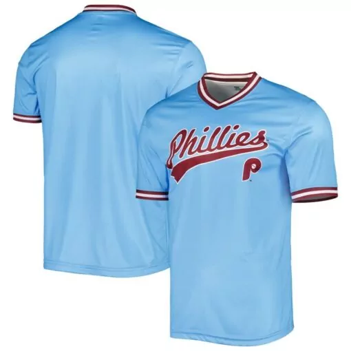 Personalized Philadelphia phillies stitches cooperstown collection team jersey light blue 4052