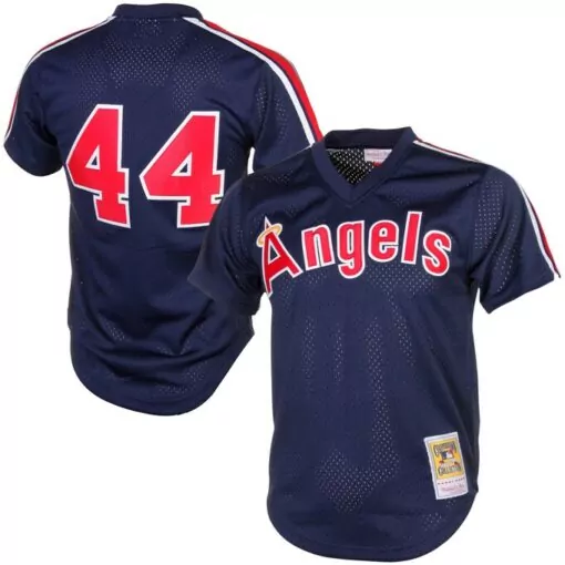 Personalized Reggie jackson los angeles angels cooperstown mesh batting practice jersey navy 9980